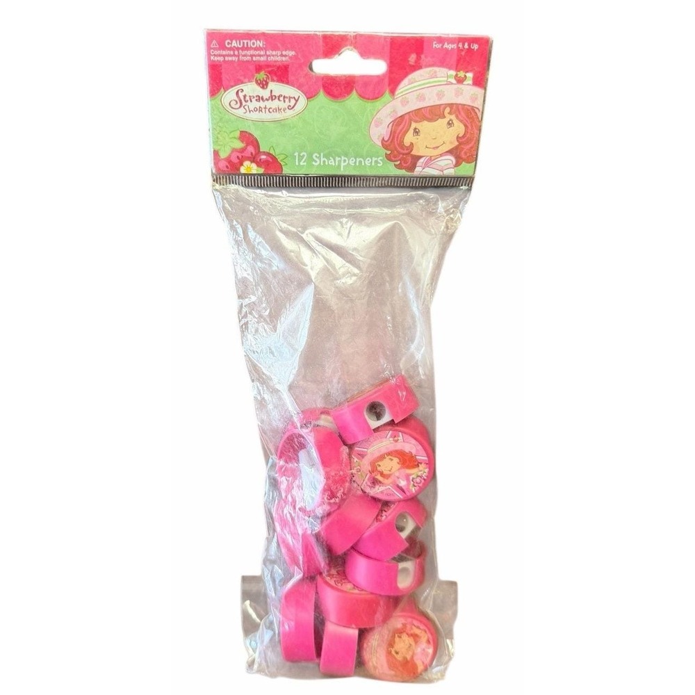 Vintage Strawberry Shortcake Pencil Sharpeners Lot 12 Party Favors 2000's Y2K